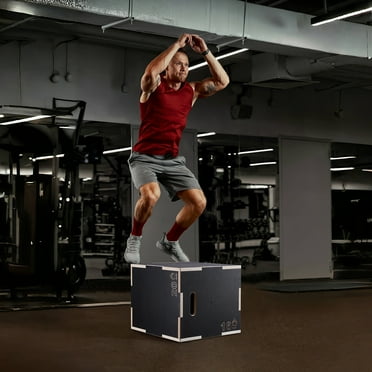KFFKFF 20/18/16 Inch 3 in 1 Plyometric Jump Box Fitness Exercise Plyo Box Wooden
