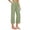 Green, variant on VBVC Women's High Waisted Linen Blend Capri Pants , Wide Leg Cropped Palazzo Pants For Women , Ladies' Casual Summer Culottes with Pockets,Army Green,S-2XL