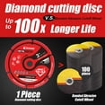 thumbnail image 2 of EZARC Diamond Cutting Wheel 3 x 3/8 Inch for Metal, Cut Off Wheel with 5000+ Cuts on Rebar, Steel, Iron and INOX, 2 of 7