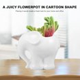 thumbnail image 4 of Shisuyan Creative Cartoon Flower Pot Ceramic Succulent Planter Elephant Plant Container, 4 of 9