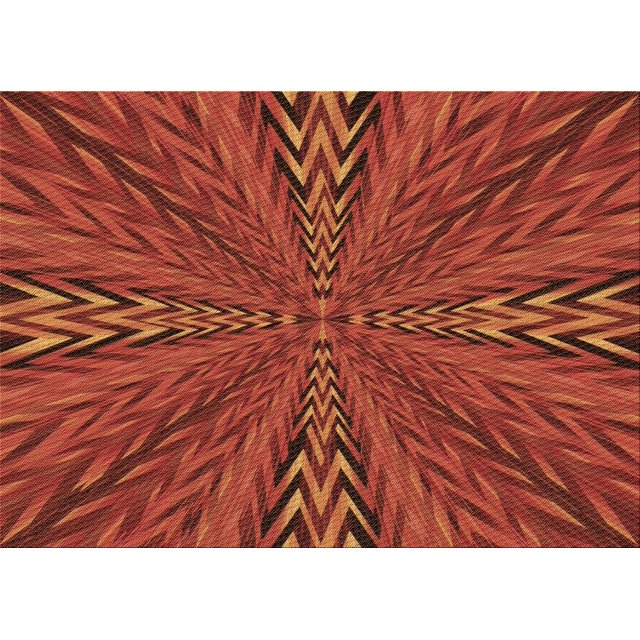 Ahgly Company Tapis Rectangulaire Lavable en Machine Intérieur Transitionnel Orange Rouge Orange, 2 Pieds x 4 Pieds