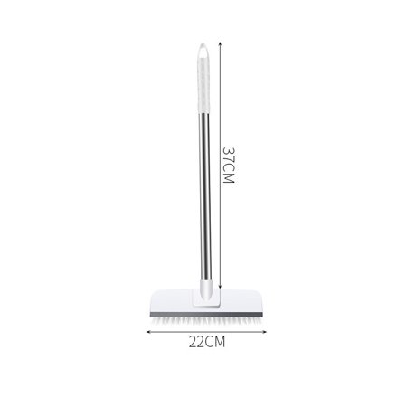 

Household Long Handle Scrub Brush with Adjustable Floor Brush Stainless Metal Scrubber Carpet Ceramic Tile Cleaning Bristles