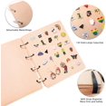 thumbnail image 4 of Felt Jewelry Organizer Book, Pin Brooch Collection Board, 120 Slots Earrings Necklace Rings Storage Case Bag, Portable Travel Ear Studs Display Hanging Organizer Holder, 4 of 4