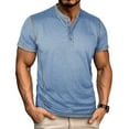 thumbnail image 2 of WXLWZYWL Mens Short Sleeve Tops Summer T Shirt Fashion Front Pocket Button down Tee Topc, 2 of 5