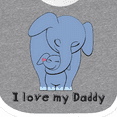 thumbnail image 4 of Inktastic I Love My Daddy Elephant Blue Boys Baby Bib, 4 of 4