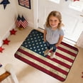 thumbnail image 5 of Patriotic Welcome Doormat Retro American Stars Stripes Door Mat for Independence Day Indoor Outdoor Home Kitchen Decor with Anti-Slip Rubber Vintage Linen Floor Mat, 15.7 x 23.6 in, 5 of 6