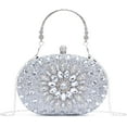 thumbnail image 1 of LHSHID Women Rhinestone Evening Clutch Purse Bag Bling Glitter Sparkly Diamond Tote Bag Crystal Wedding Party Bag, 1 of 8
