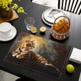 4pcs, Radiant Cat Placemats, Fashion Print Pattern Table Mat, for ...