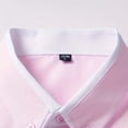 thumbnail image 4 of Wyobmus Men's Plus Size Dress Shirt Plain Long Sleeve Contrast Collar Business Shirt Loose Fit Button Down Affairs Tops with Pocket L-5XL Pink, 4 of 8