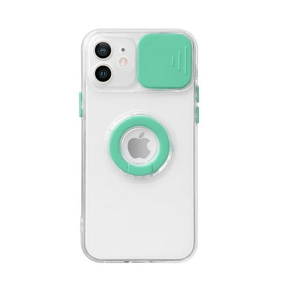 Soft TPU Phone Case For iPhone 12 Pro Max in Green Camera Lens Protection Cover