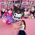 thumbnail image 3 of Kuromi Balloons Birthday Party Supplies Decor Fans Set Decorations Kit, 3 of 6