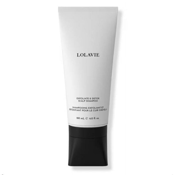 Champú para cuero cabelludo LolaVie Exfoliate & Detox 2 en 1, 180 ml, con carbón