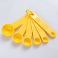 thumbnail image 4 of Plastic Measuring Spoon Set 6 Piece with Graduations Baking Measuring tool DIY Spoons for Cake and Baking,measuring spoons,coffee scoop,Yellow, 4 of 7