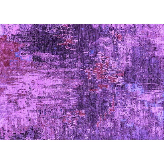 Ahgly Company Machine Washable Indoor Rectangle Oriental Purple Industrial Area Rugs, 2' x 3'