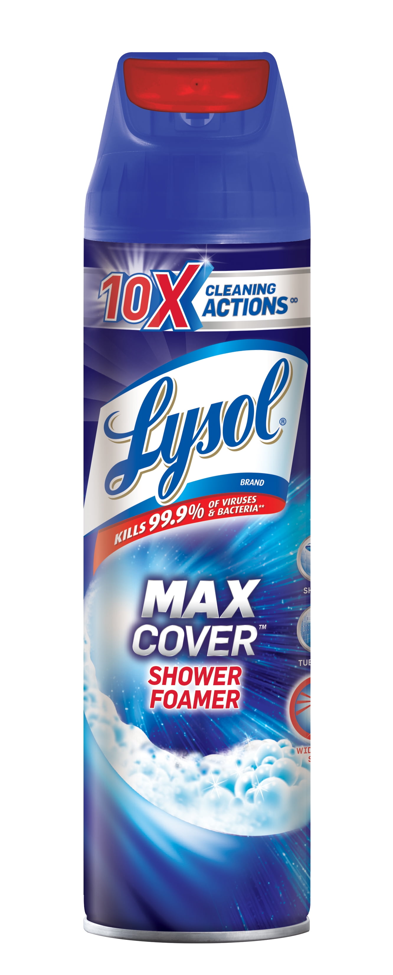 Lysol Max Foamer Bathroom Cleaner, 19oz, 10X Faster Coverage Walmart