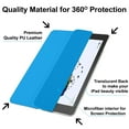 thumbnail image 5 of DuraSafe Cases iPad Air 3 2019 PRO 10.5 Inch 2017 [ Pro 10.5 Air 3rd ] A2152 A2123 A2153 A2154 MUUL2LL/A MUUK2LL/A MUUJ2LL/A MUUT2LL/A TriFold Hard Smart PC Translucent Back Cover - Blue, 5 of 6