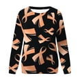 thumbnail image 4 of HKEJIAOI Chemises à Manches Longues en Polyester pour Femmes Col Rond Imprimé Floral Hauts à Manches Longues pour Femmes Décontracté Printemps, 4 of 4