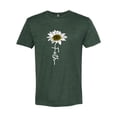 thumbnail image 2 of Wild Bobby, Faith Flower Script Inspirational/Christian Men Premium Tri Blend Tee, Forest Green, Large, 2 of 6