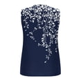 thumbnail image 4 of Fmbrln Tank Tops for Women Summer Sleeveless Crew Neck Hollow Out Tops Casual Loose Fit Floral Print Beach Vacation Tees Blouses, 4 of 6