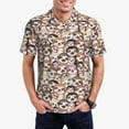 thumbnail image 1 of Fotbe Brown Sloth Camiseta Polo de Golf para Hombre con Estampado – Camisa Deportiva Transpirable con Cuello Abotonado-Medium, 1 of 6