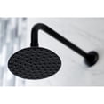 thumbnail image 4 of Kingston Brass K135A0CK Victorian 5-1/4-Inch Round Raindrop Brass Shower Head with 12-Inch Shower Arm in Matte Black, 4 of 7