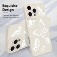 thumbnail image 3 of Funda de teléfono MZELQ para iPhone 16 Pro Max Silicone Butterfly, 3 of 6