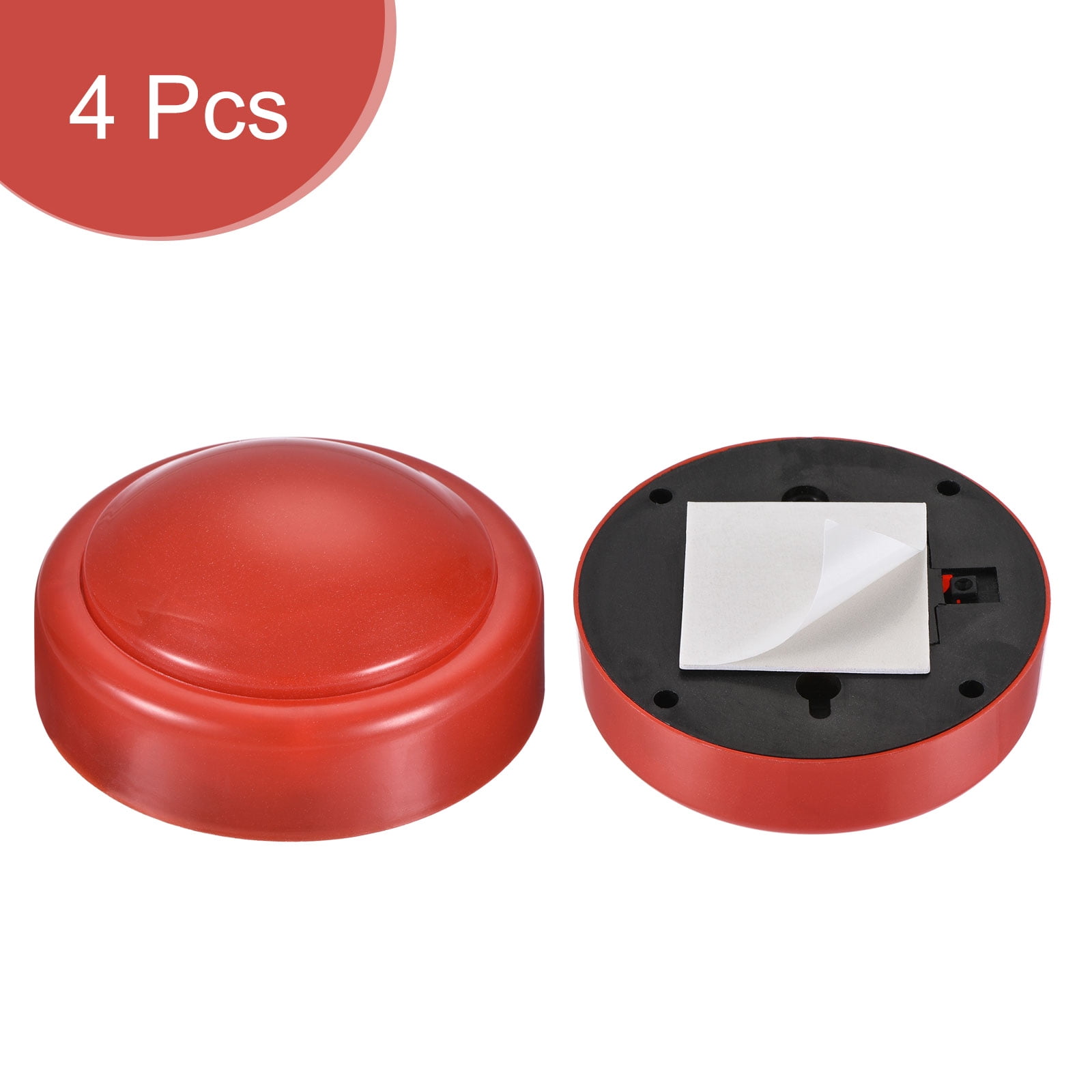 Uxcell Touch Tap Light LED Push Night Light Battery Powered 3.8inch Red 4 Pack