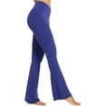 thumbnail image 3 of Womens Flare Leggings with Tummy Control Crossover Waist and Wide Leg, 3 of 6