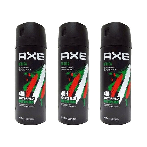 Nieuwjaar cocaïne belediging 3 Pack Axe Africa Mens Deodorant Body Spray, 150ml - Walmart.com