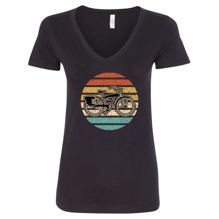 Inktastic Cycling Vintage Bicycle for Cyclist Women s V-Neck T-Shirt price history on PriceWatchPro