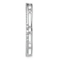 thumbnail image 2 of Real 14kt White Gold Diamond Oval Chain Slide Pendant; for Adults and Teens; for Women and Men, 2 of 4