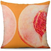 Peaches Summer Orange Throw Pillow Covers 18x18 Set 1 Sweet Farmhouse Boho Modern Decor Cute 3D Print Peach Fruit Pink Pillows Accents Outdoor Sofa Couch Cases Cushion Home Decorations