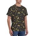 thumbnail image 2 of Vsdgher Bumblebee Print Men's Dry Fit Mesh Athletic Shirts Moisture Wicking Tennis T-Shirt Tops, 2 of 9