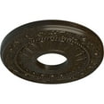 thumbnail image 3 of Ekena Millwork 12 1/8"OD x 3 5/8"ID x 7/8"P Nadia Ceiling Medallion (Fits Canopies up to 4 7/8"), Hand-Painted Stone Hearth Crackle, 3 of 8
