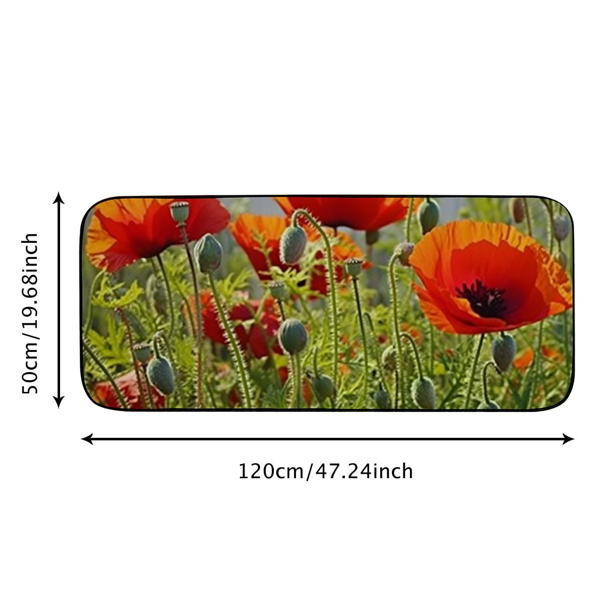 Heduofu Decorative Door Mat, Door Mat with Non-Slip Rubber Backing, Easy Cleaning, Traps Dirt, for Entry, Patio, Garage 19.68*47.24 in