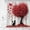 Red, variant on Valentine''s Day Shower Curtain Romantic Love Red Hearts Modern Simple Happy Holiday Fabric Bathroom Decor Set with Hooks(84" Wx72 H)