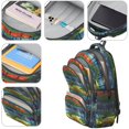 thumbnail image 4 of Geometric Tree Green Pattern Cute School Backpack Bag with Padded Back and Adjustable Shoulder Straps 16.9 X 12.6 X 5.9 Inches, 4 of 5