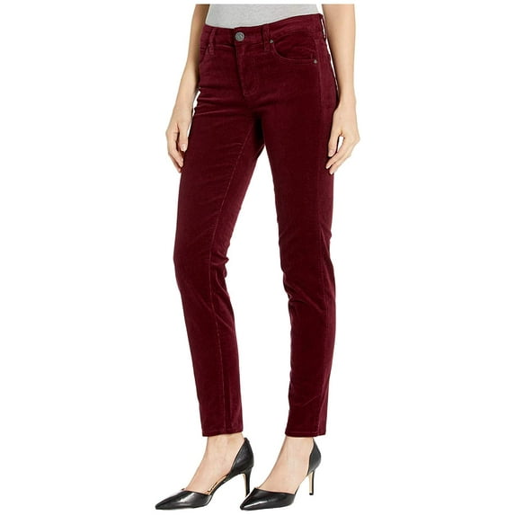 KUT from the Kloth Diana Skinny Corduroy Burgundy