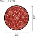 thumbnail image 4 of SKYSONIC Gold Snowflakes Round Area Rug Chair Couch Cover Area Rug for Bedroom Floor Sofa Living Room Non-Slip Home Decor 3 x 3 Feet, 4 of 5