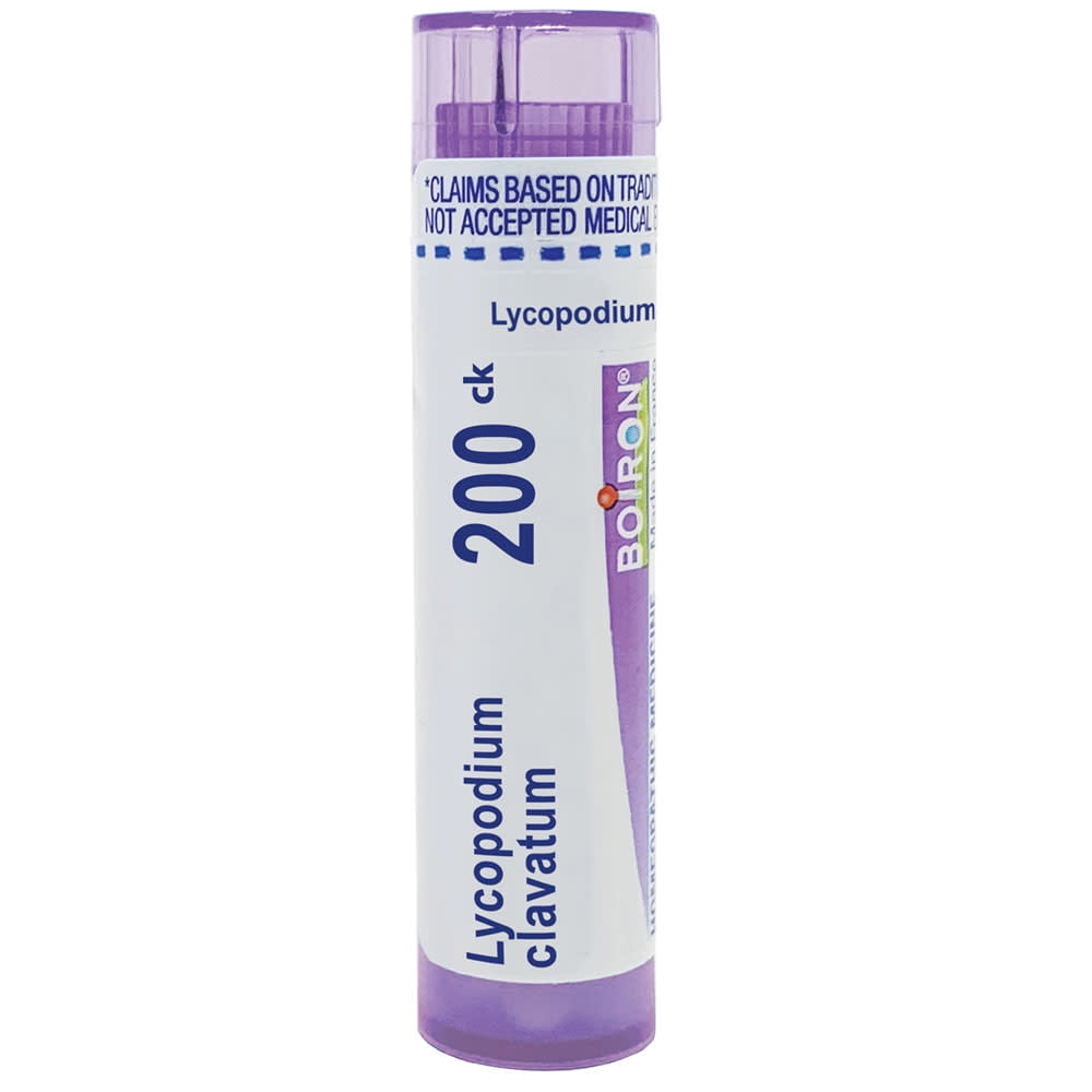 Boiron Lycopodium Clavatum 200CK, Homeopathic Medicine for Bloated Abdomen Improved By Passing Gas, 80 Pellets