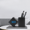 SAYTAY Alarm Clock Digital LED with Pen Holder for Home Office Desk Clocks Home Table Decoration USB Included