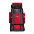 thumbnail image 1 of Mochila de senderismo, mochila informal, multifuncional, cómoda, con correa ajustable, mochila de camping de 80 l para viajes deportivos al aire libre Rojo, 1 of 8
