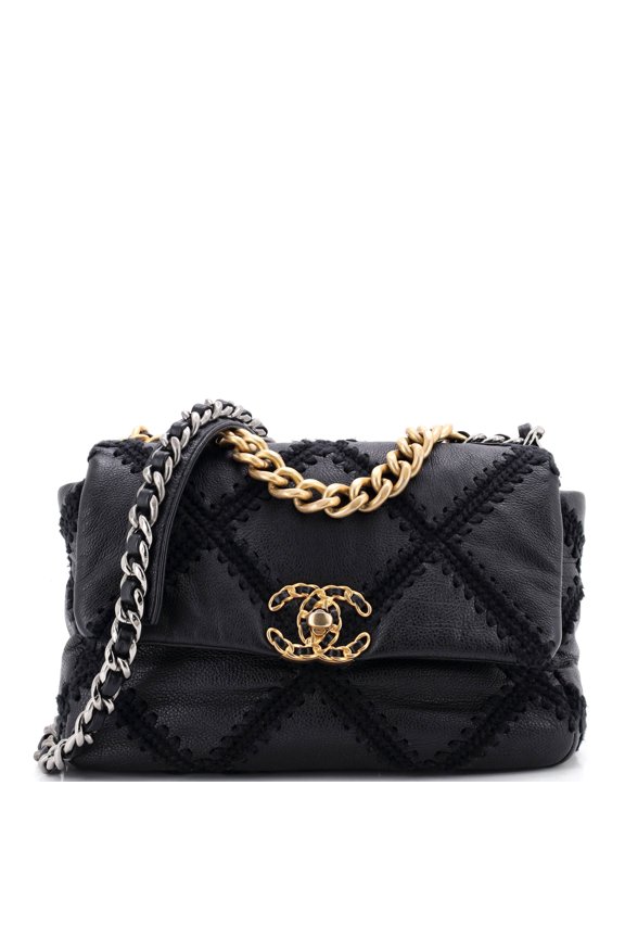 Pre-Owned 19 Flap Bag Crochet Quilted Calfskin Medium By Rebag