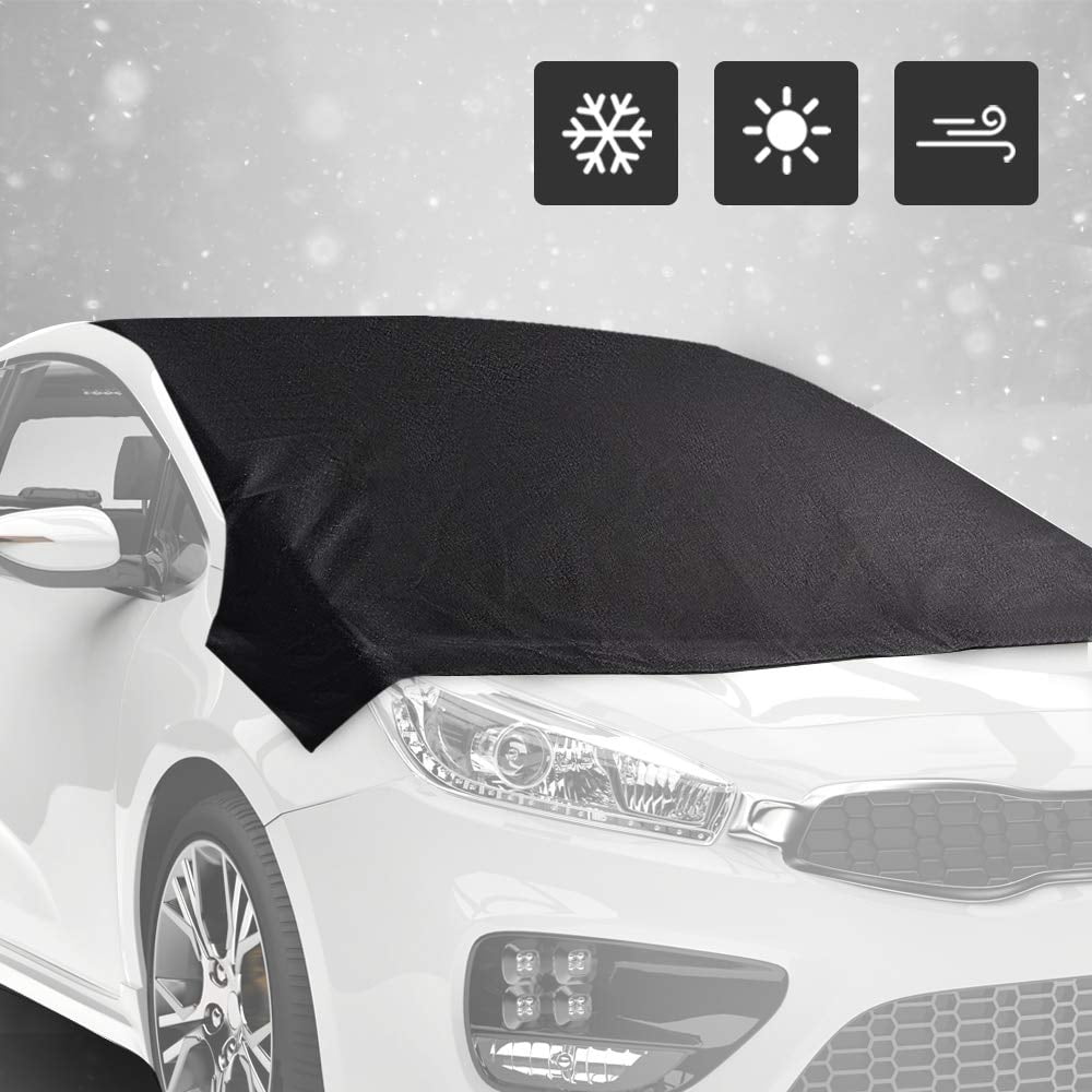 Eutuxia Windshield Snow Cover Ice Sun Frost Water and Wind Proof, All Weather Cover with