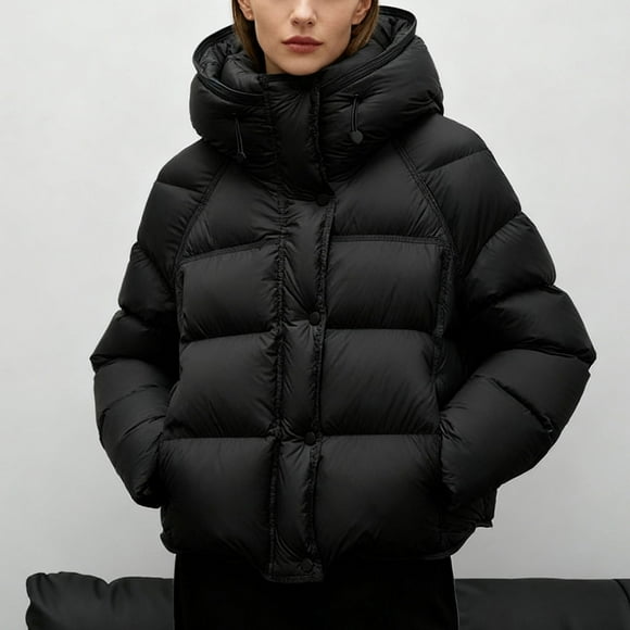 Winter Padded Coat Warm Thickened Oversized Jacket Outerwear With Soft Comfortable Fabric Women'S Parkas