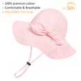 thumbnail image 3 of Gorro para bebé DANMY con ala ancha ajustable UPF 50+, rosa, 2-3 años, 3 of 7