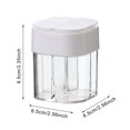 thumbnail image 3 of Oleegame 2PC Spice Dispenser Mini Kitchen Seasoning Quantitative Seasoning Jar Seasoning Jar Metering Seasoning Jar Quantitative Seasoning Bottle Kitchen Seasoning Jar Press Seasoning Jar White, 3 of 7