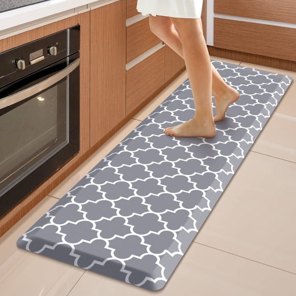 WISELIFE Kitchen Runner Rugs Anti-Fatigue mats - 4/5 Inch Non Slip Waterproof Ergonomic Comfort Mat for Kitchen, Floor Home, Office, Sink, Laundry (1