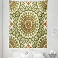 thumbnail image 1 of Mandala Tapestry, Ethnic Vintage Style Pattern of Geometric and Botanical Details, Fabric Wall Hanging Decor for Bedroom Living Room Dorm, 5 Sizes, Avocado Green and Cinnamon, by Ambesonne, 1 of 1