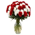 thumbnail image 2 of KaBloom :Bouquet of 12 Red and White Carnation vase Next-Day Delivery, Gift for Every Occasion., 2 of 5